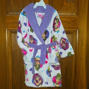 Disney Princess: Girl's Size-4 Robe, Pockets, Attached inner & outer ties/belts
